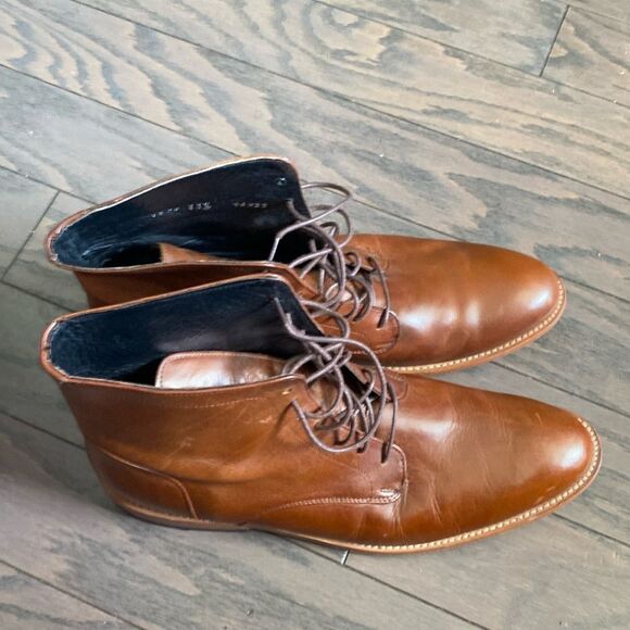 Nisolo Luciano Boots Saddle Brown Leather Sz 11.5 - Picture 1 of 4